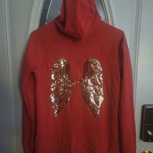 Vintage Y2K Victoria Secret sequins bling Angel Wings zip up